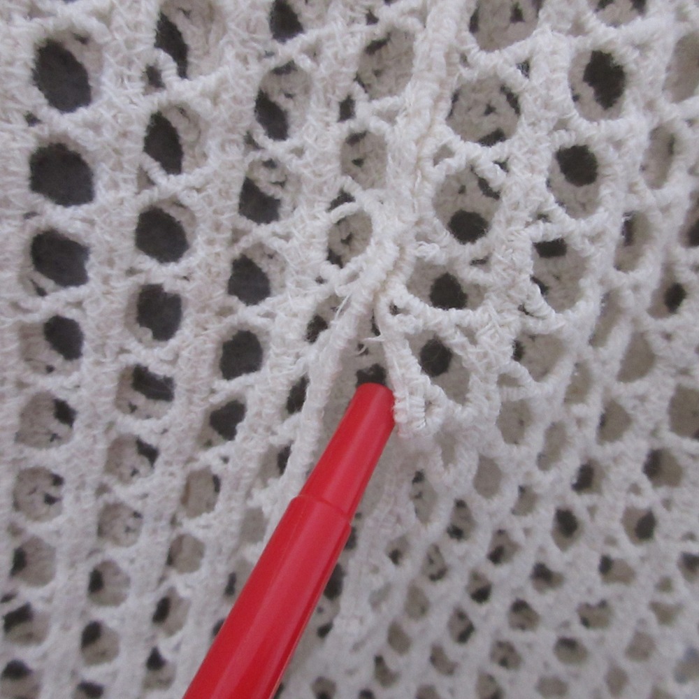 Rebellion Again Sweater XS Open Knit Crochet Cropped Boho Cotton Beachy Festival - Picture 10 of 11